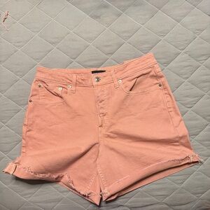 Free Assembly Rose Pink Denim Cut Off Shorts